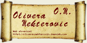 Olivera Mekterović vizit kartica